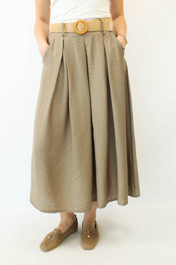 Viscose rok khaki | Iris
