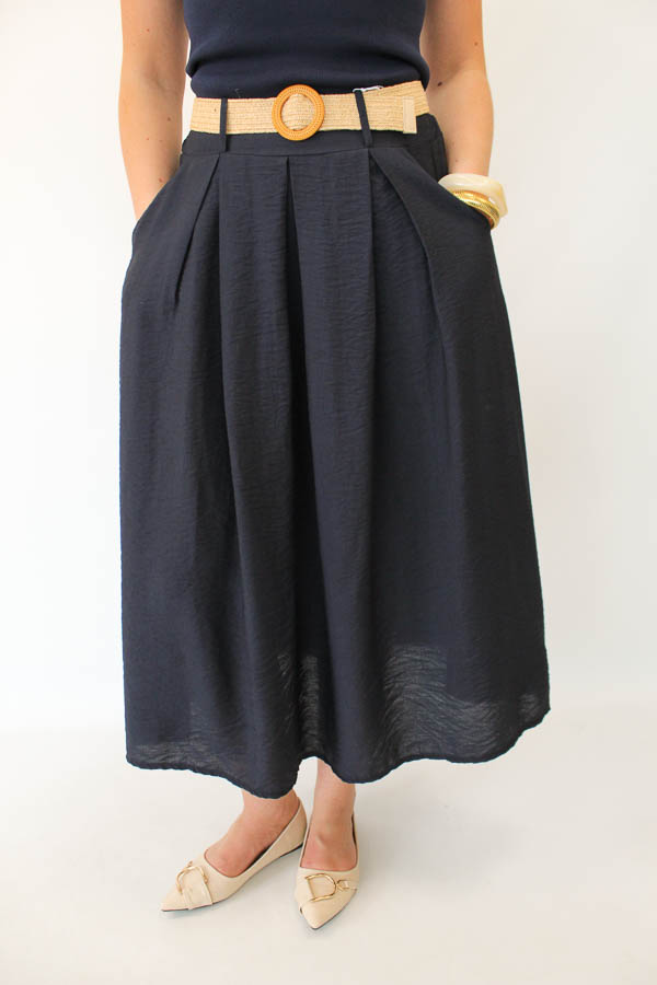 Viscose rok marine | Iris