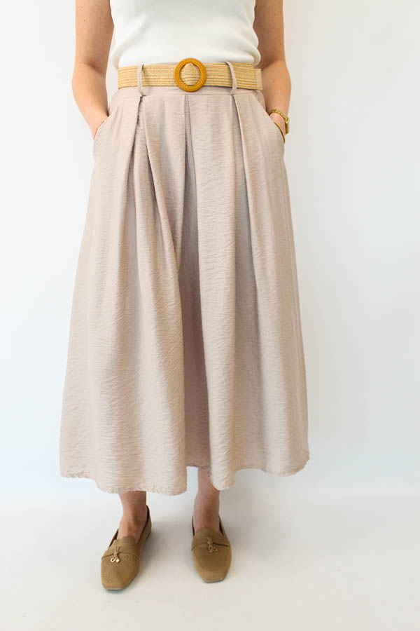 Viscose rok taupe | Iris