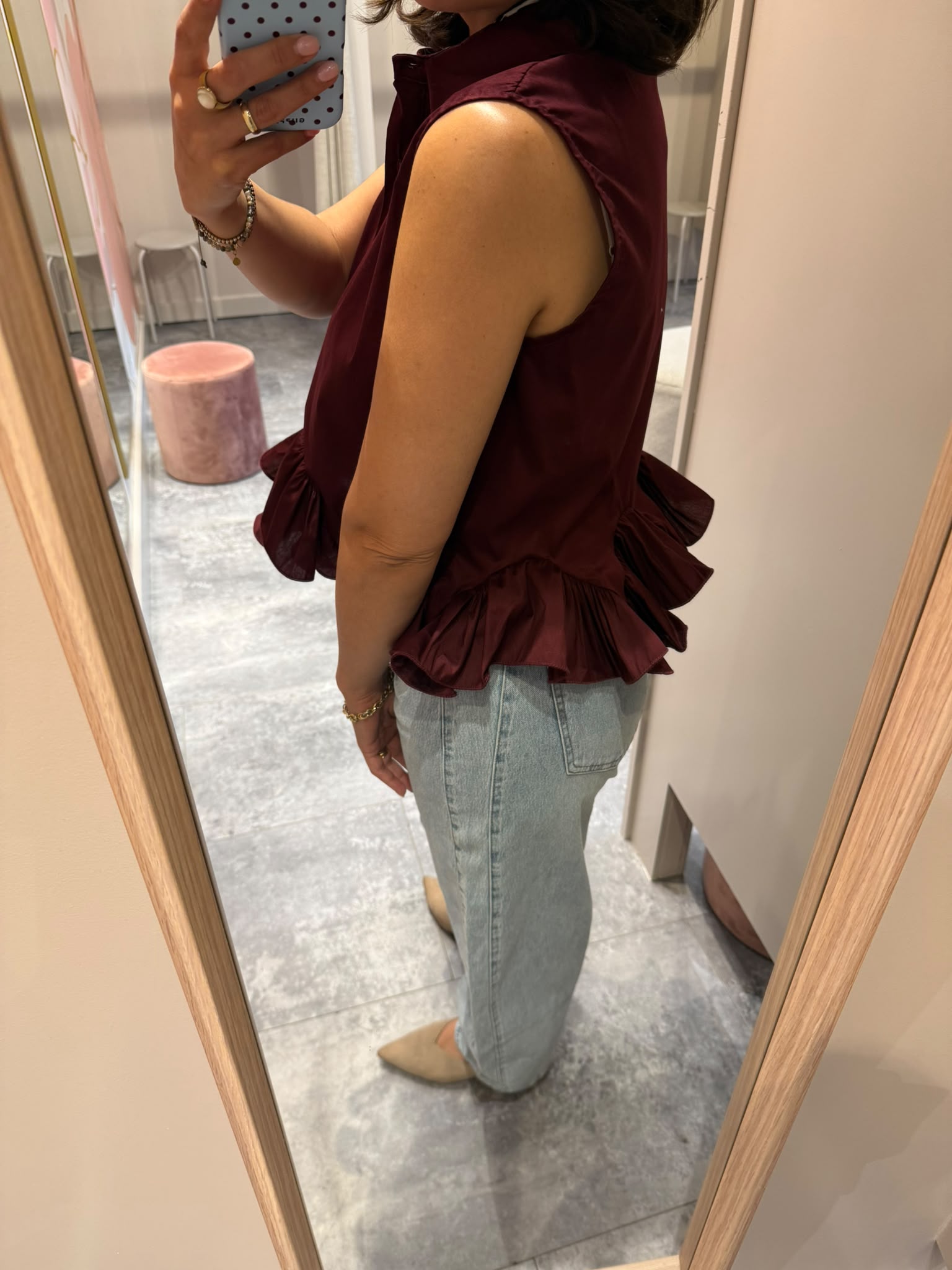 Blouse top Bordeaux | Lynn - Afbeelding 2