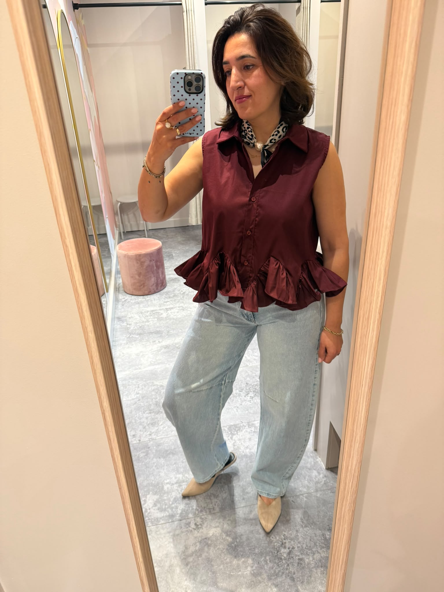 Blouse top Bordeaux | Lynn - Afbeelding 3