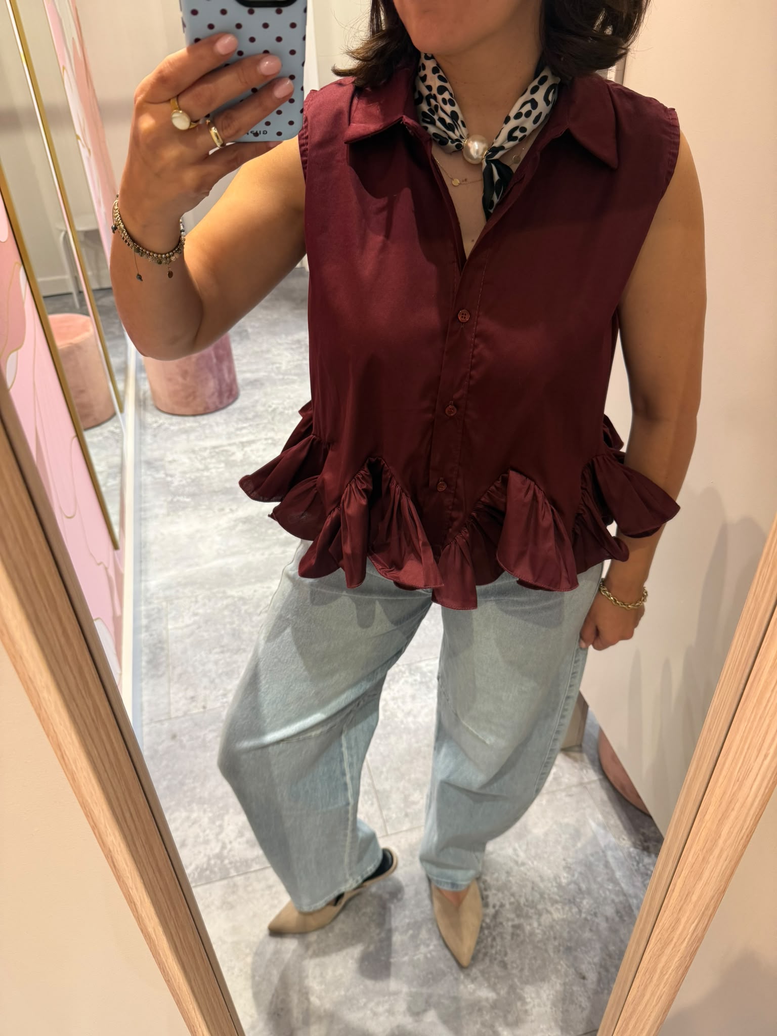 Blouse top Bordeaux | Lynn