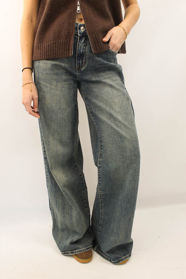 Wide jeans Vintage Blue | Mia  - Afbeelding 1
