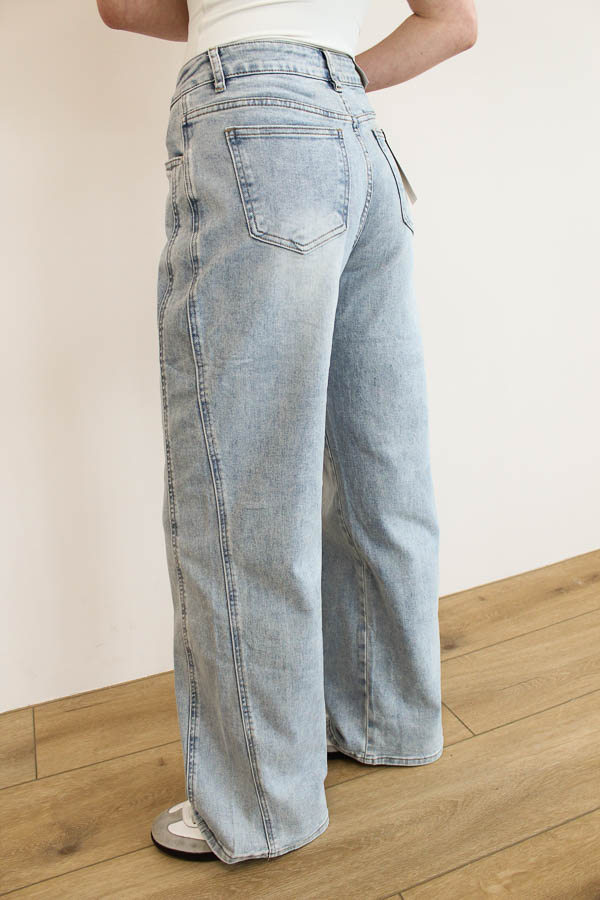 Wide jeans blauw | Joelle - Afbeelding 4