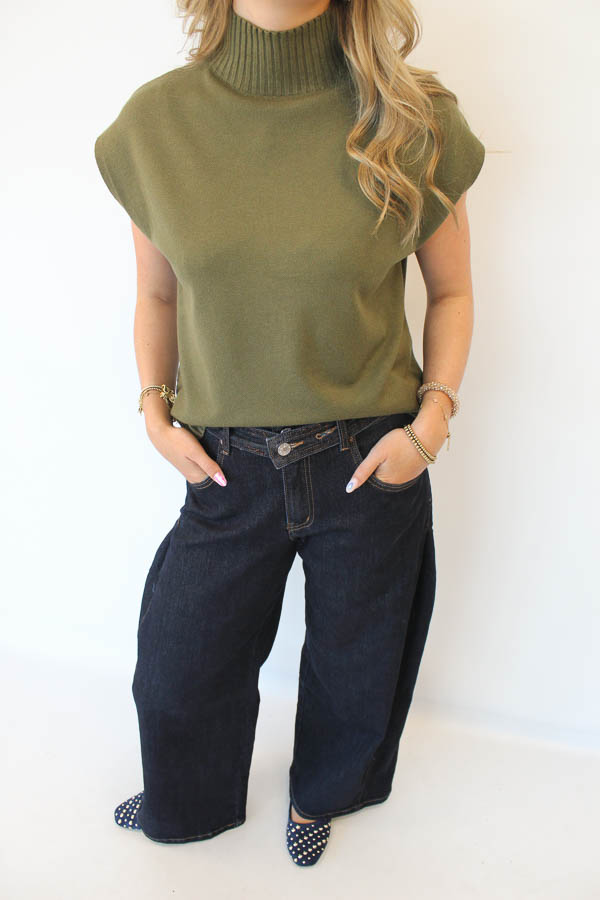 Wide jeans donkerblauw | Celine - Afbeelding 4