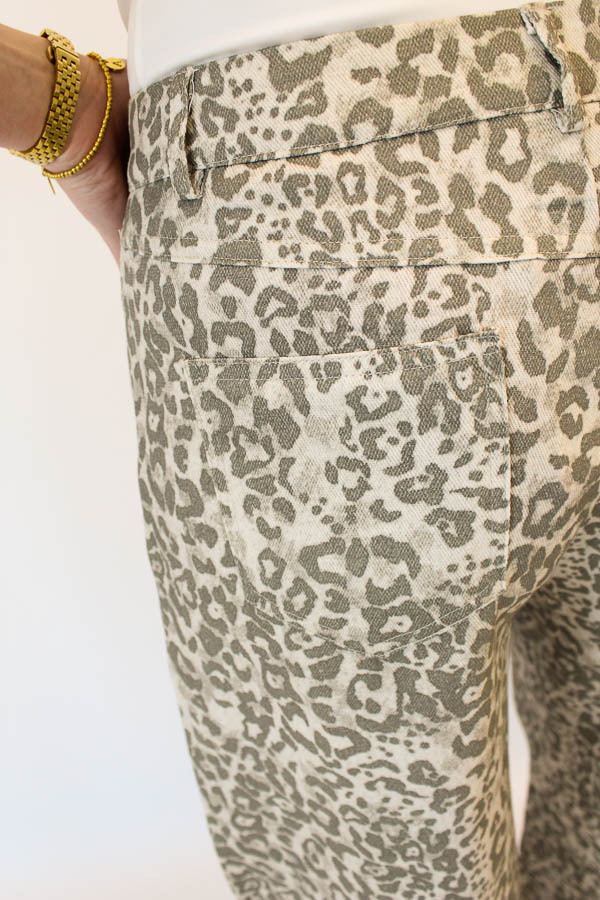 Wide jeans leopard beige | Senna - Afbeelding 3