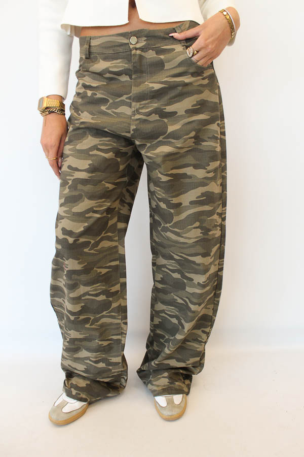 Wide leg  broek army | Izzy