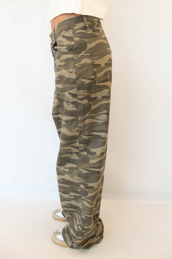 Wide leg  broek army | Izzy - Afbeelding 4