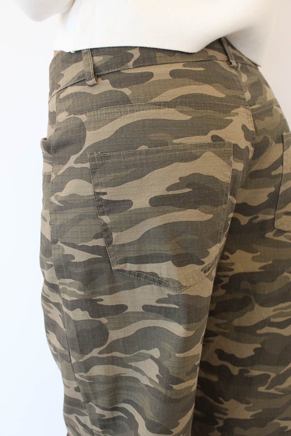 Wide leg  broek army | Izzy - Afbeelding 3