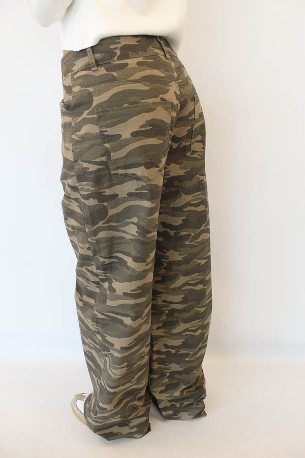Wide leg  broek army | Izzy - Afbeelding 2