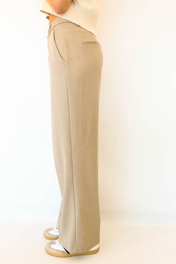Wide leg broek zand | Soof - Afbeelding 2