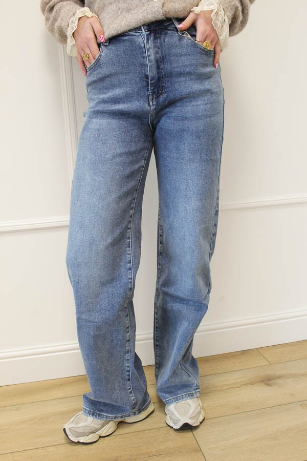Wide leg jeans Blauw | Jette - Afbeelding 3