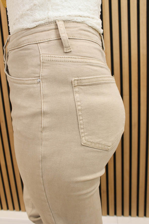 Wide leg jeans beige | Chleo - Afbeelding 4