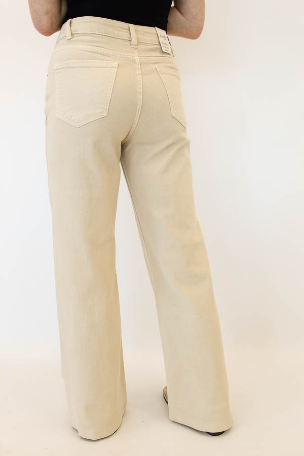 Wide leg jeans beige | Nora - Afbeelding 2