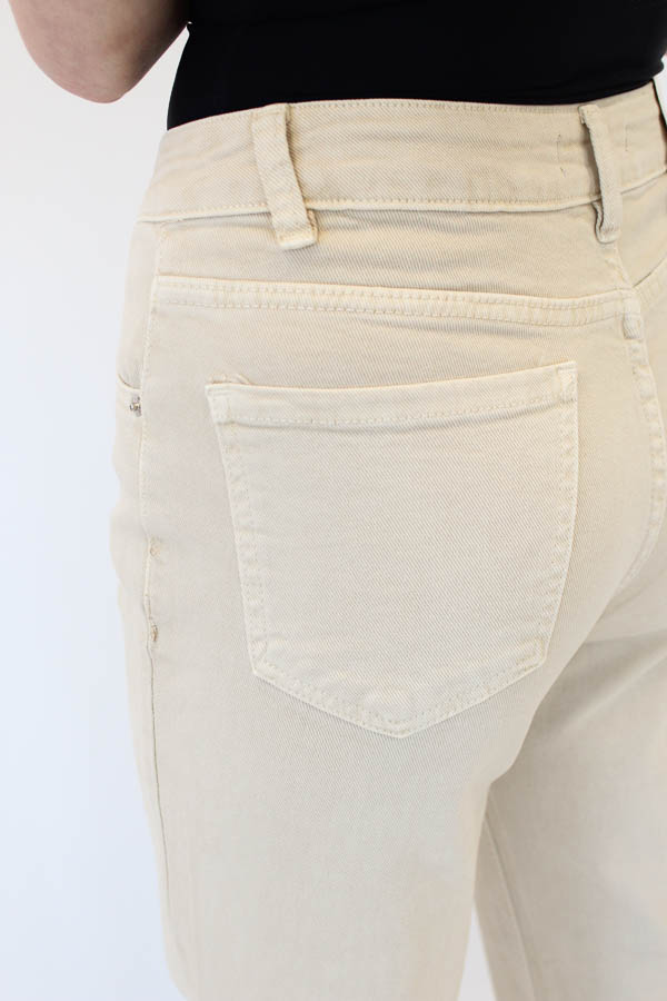 Wide leg jeans beige | Nora - Afbeelding 3
