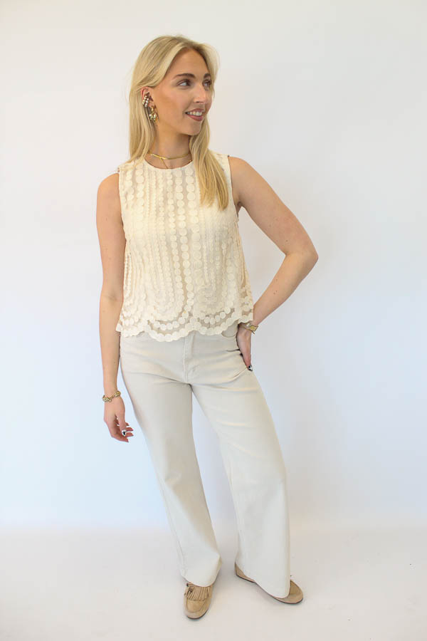 Wide leg jeans beige | Suus - Afbeelding 3