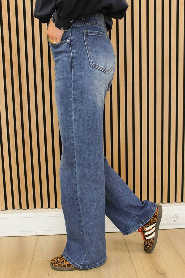 Wide leg jeans blauw | Ellen - Afbeelding 2