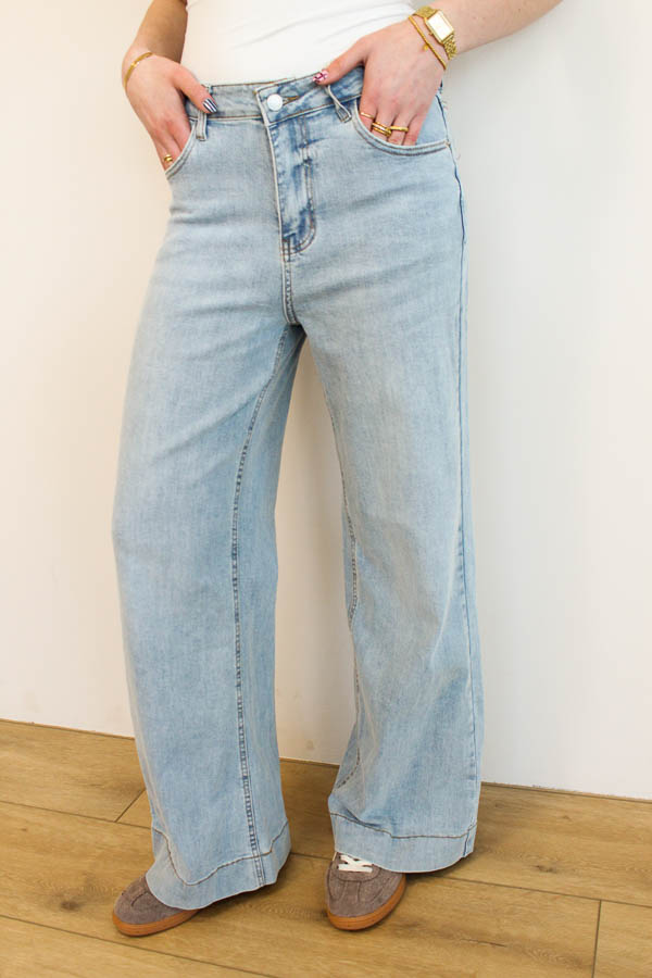 Wide leg jeans blauw | Gwen