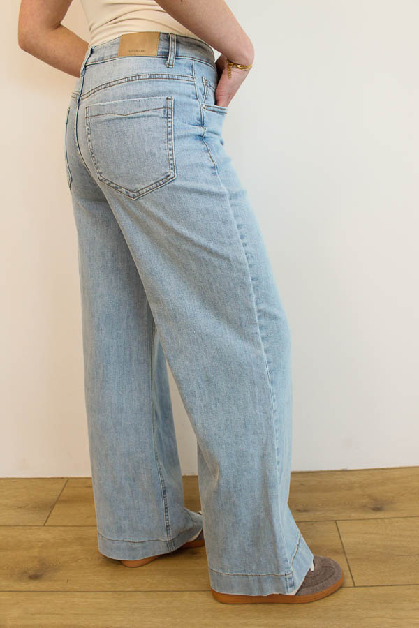 Wide leg jeans blauw | Gwen - Afbeelding 2