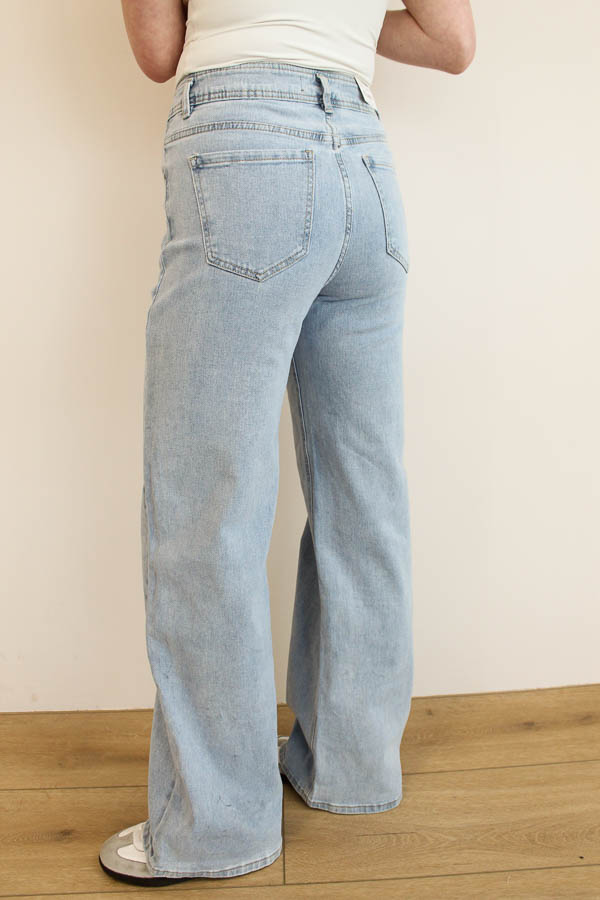 Wide leg jeans blauw | Manon  - Afbeelding 2