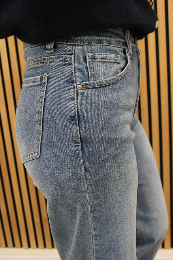 Wide leg jeans blauw | Noa - Afbeelding 4