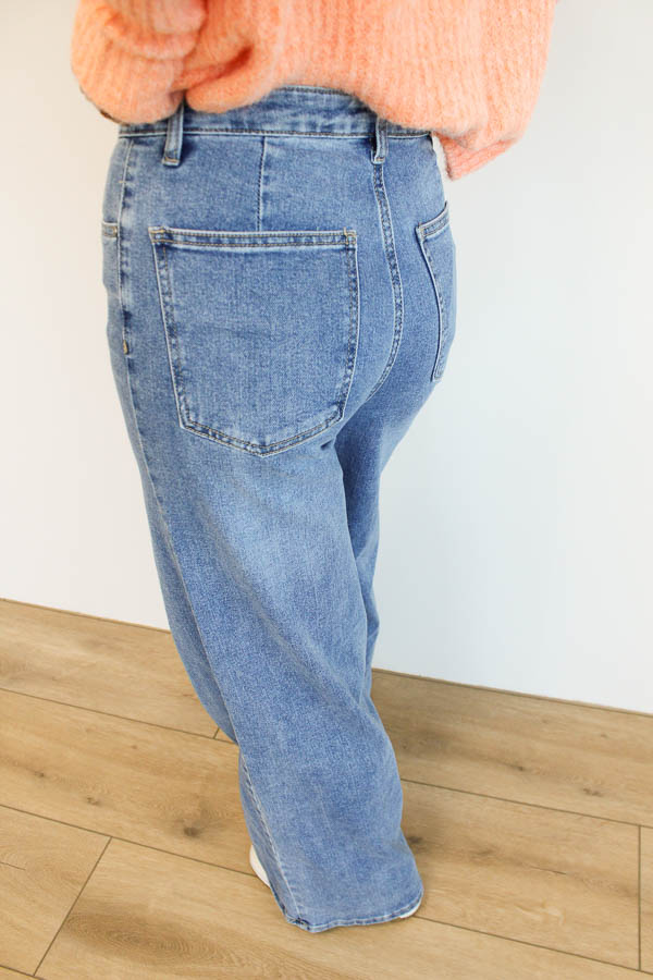 Wide leg jeans blauw | Romy - Afbeelding 1