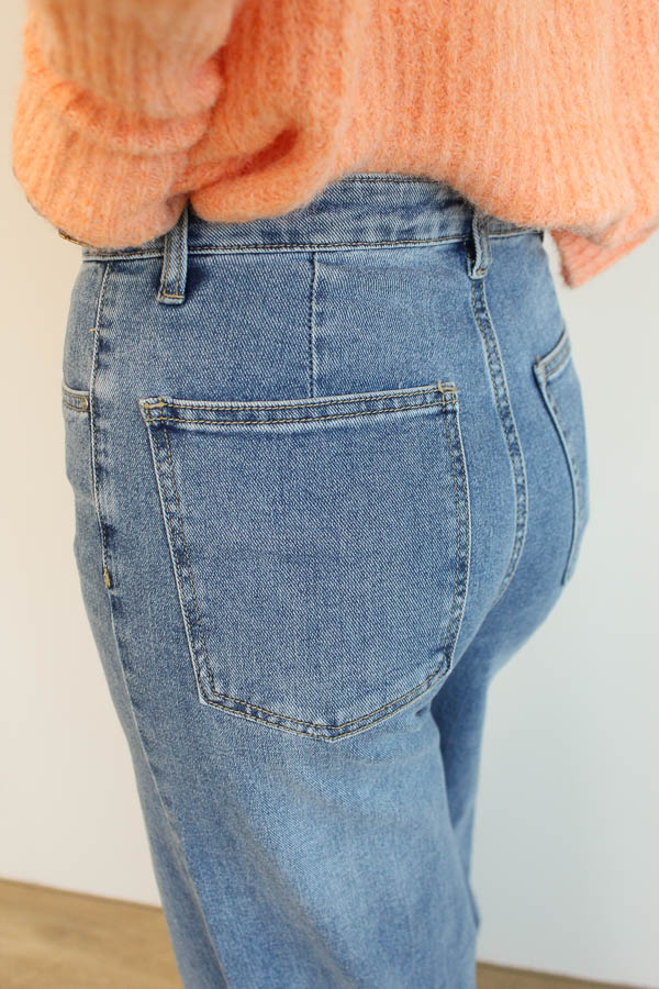 Wide leg jeans blauw | Romy - Afbeelding 2