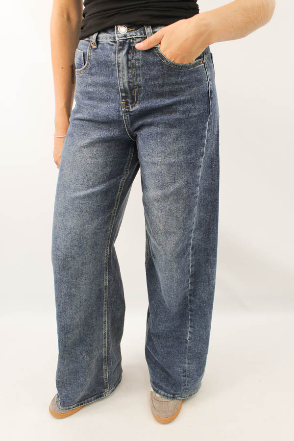 Wide leg jeans blauw | Sara