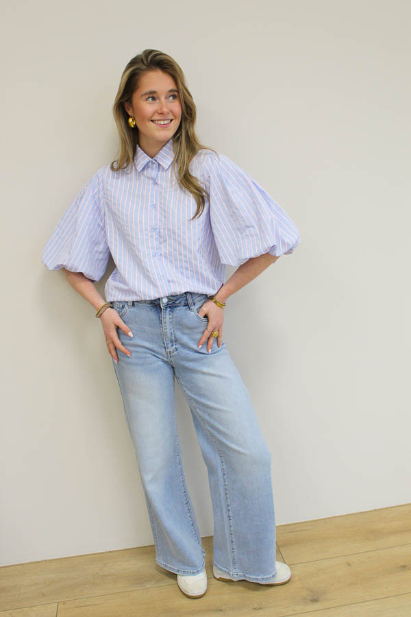 Wide leg jeans blauw | Vienna - Afbeelding 3
