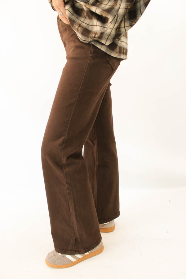 Wide leg jeans bruin | Nora - Afbeelding 4