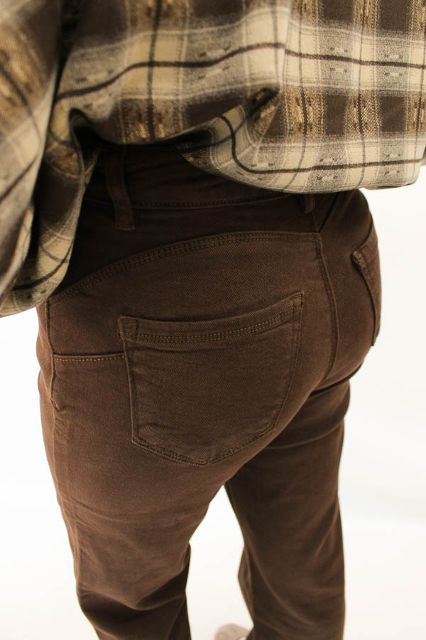 Wide leg jeans bruin | Nora - Afbeelding 3