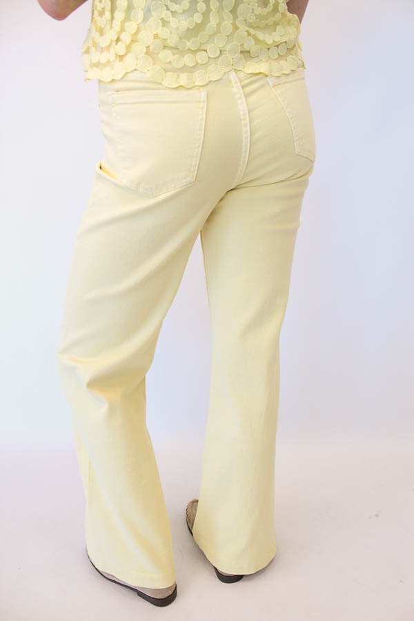 Wide leg jeans geel | Nora - Afbeelding 2