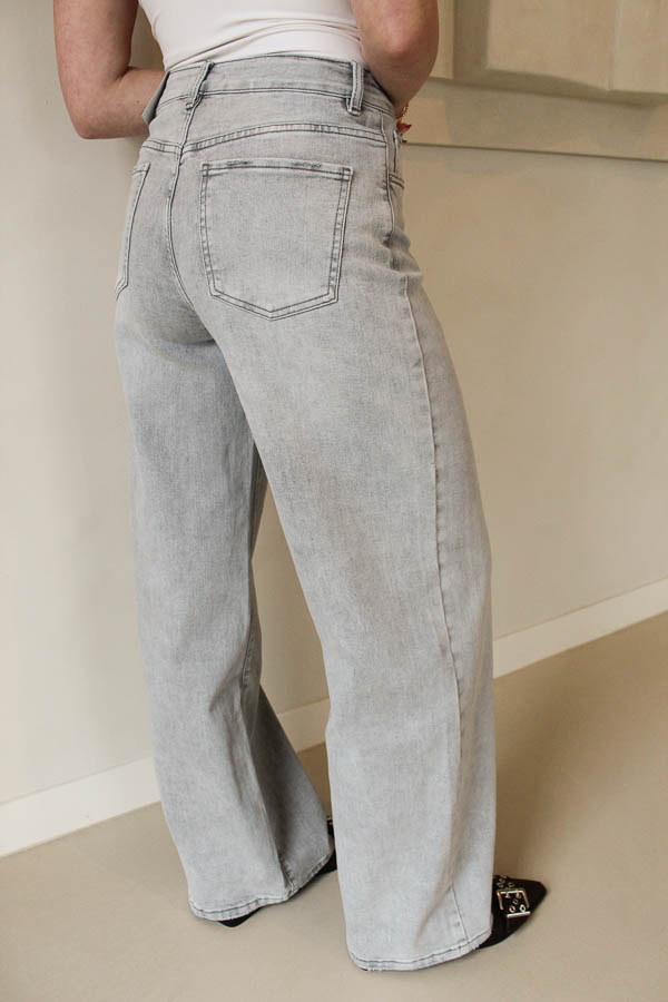 Wide leg jeans grijs | Indy - Afbeelding 2