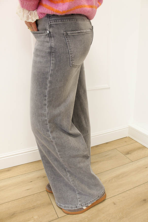 Wide leg jeans grijs | Noa - Afbeelding 3
