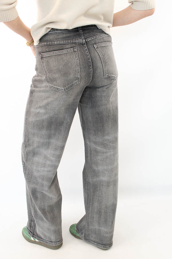 Wide leg jeans grijs | Reaven - Afbeelding 2