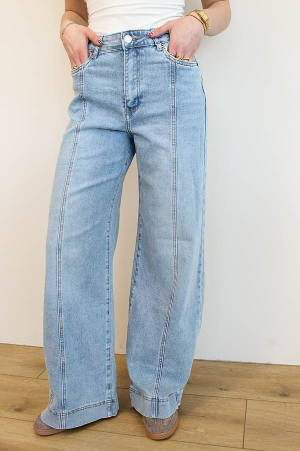 Wide leg jeans lichtblauw | Ava