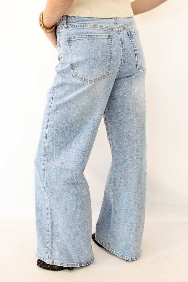 Wide leg  jeans light blue | Liva - Afbeelding 2