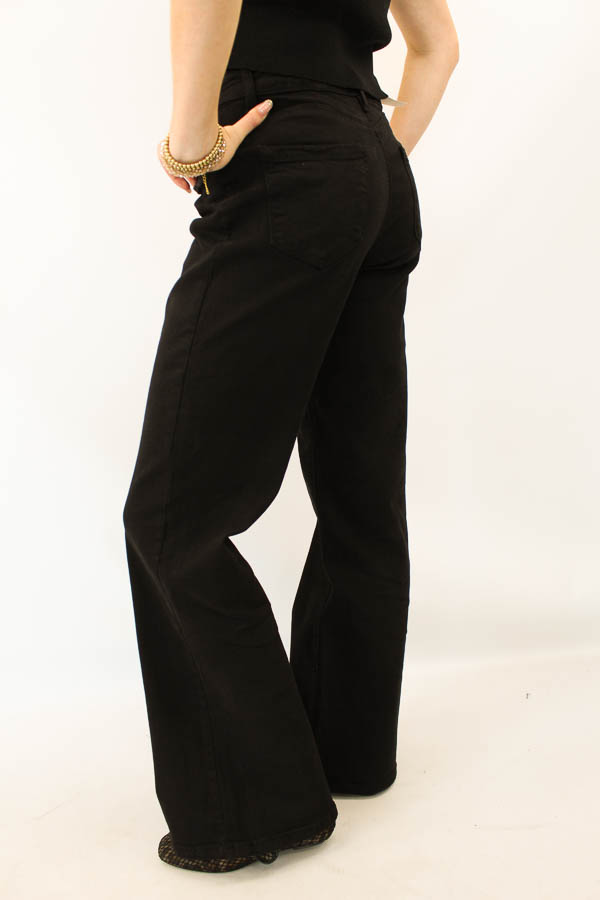 Wide leg jeans zwart | Nora - Afbeelding 2
