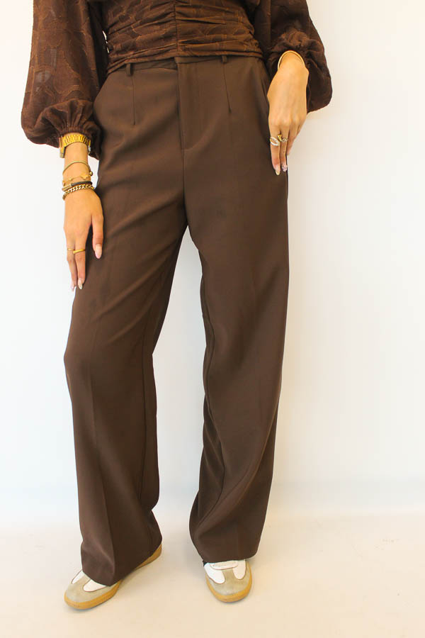 Wide leg pantalon choco   