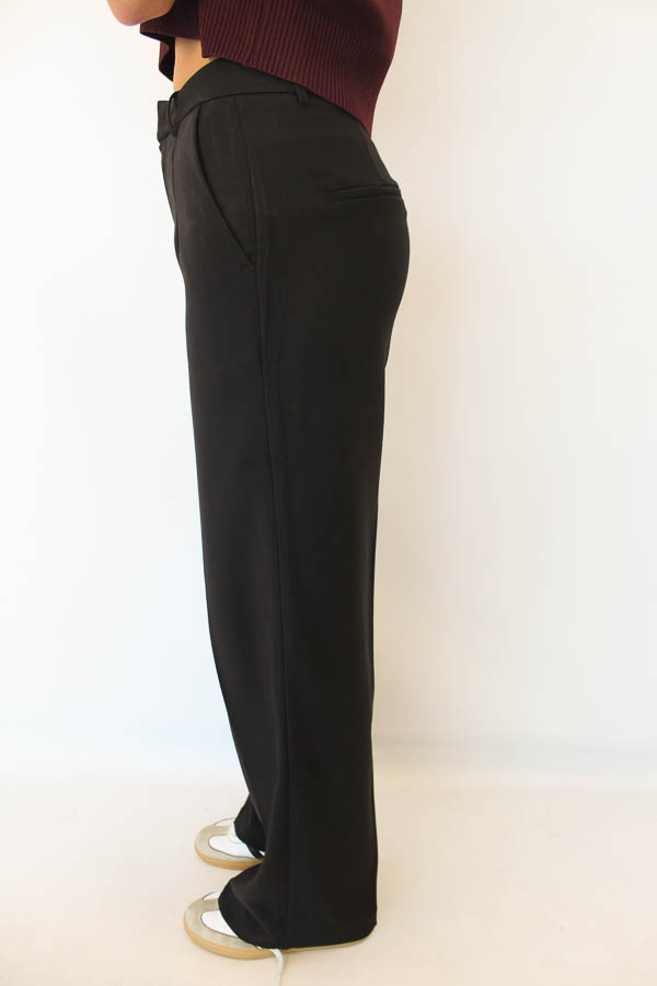Wide leg pantalon zwart - Afbeelding 3