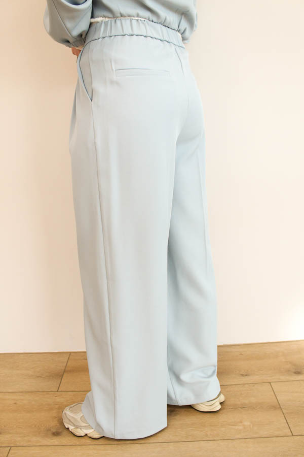 Wide pantalon blauw | Dewi - Afbeelding 2