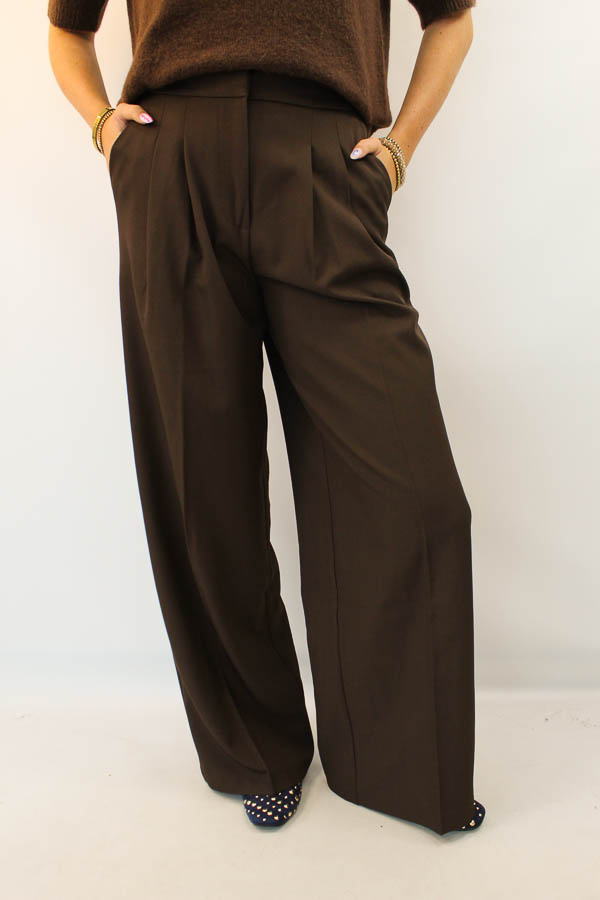 Wide pantalon bruin | Lotta