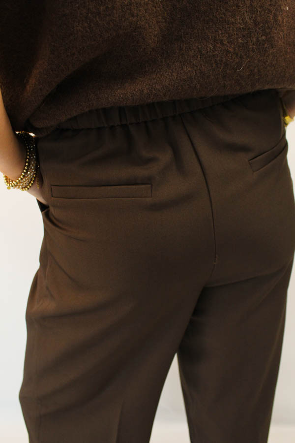 Wide pantalon bruin | Lotta - Afbeelding 3