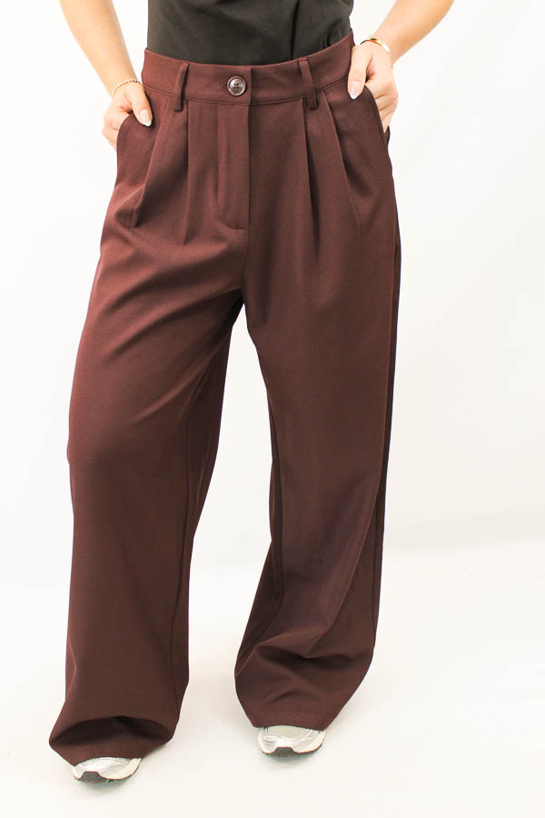 Wide pantalon burgundy | Safia  - Afbeelding 1