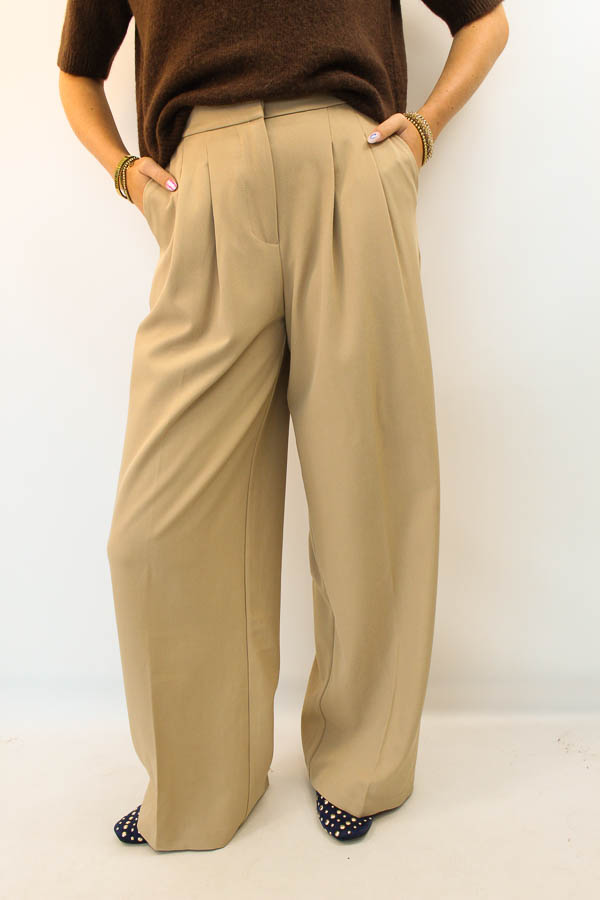Wide pantalon camel | Lotta 