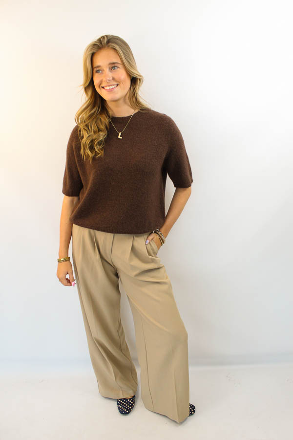 Wide pantalon camel | Lotta  - Afbeelding 3