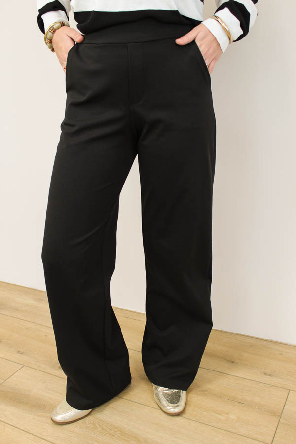 Wide pantalon zwart | Livia