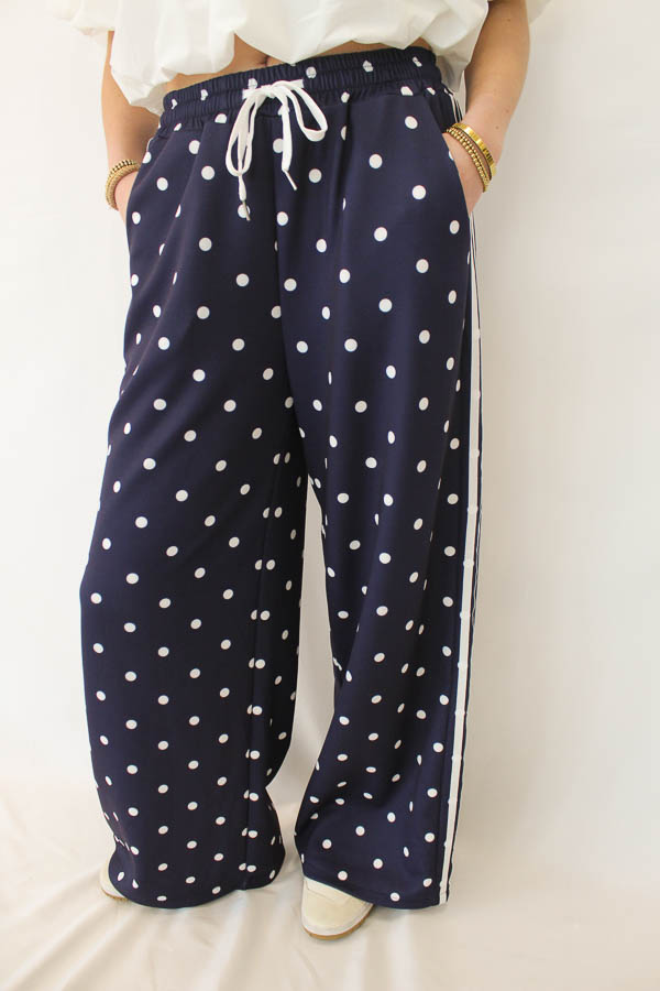Wideleg broek stippen | Ivy