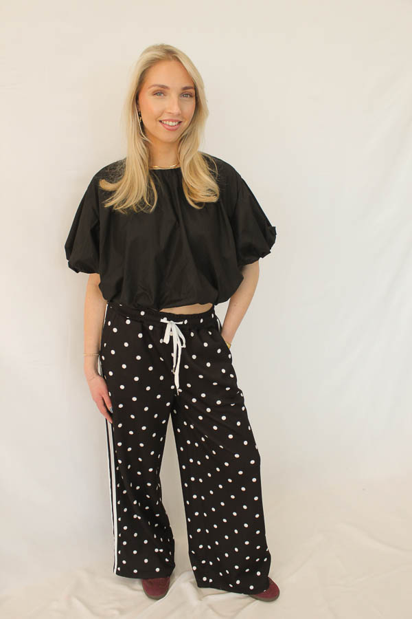 Wideleg broek stippen | Ivy - Afbeelding 2