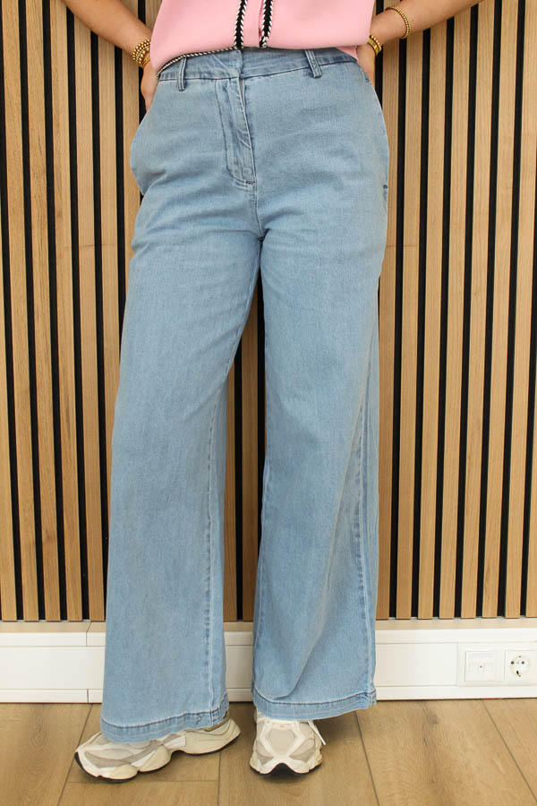 Wide leg denim broek | Cathy 